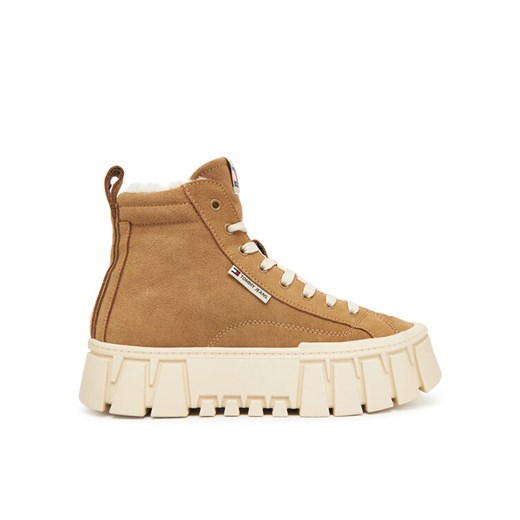 Tommy Jeans Sneakersy Tjw Vulc Flatform Suede Wl EN0EN02894 Brązowy ze sklepu MODIVO w kategorii Buty sportowe damskie - zdjęcie 185870721