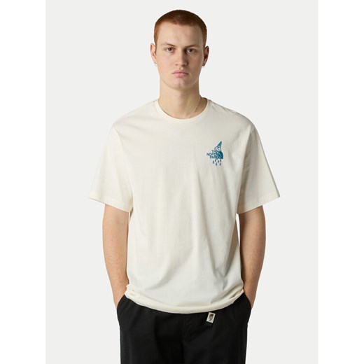 The North Face T-Shirt Powder Days NF0A8E4D Écru Relaxed Fit ze sklepu MODIVO w kategorii T-shirty męskie - zdjęcie 185870820