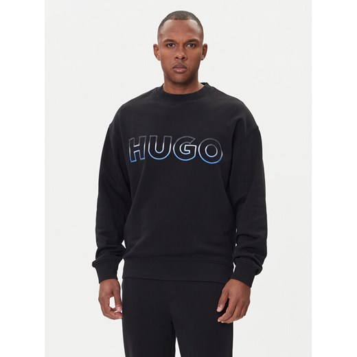 HUGO Bluza Nogocrew 50549148 Czarny Regular Fit ze sklepu MODIVO w kategorii Bluzy męskie - zdjęcie 185870853