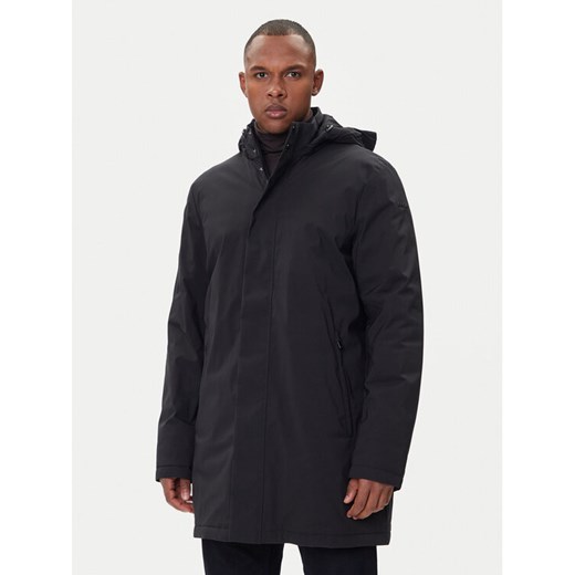Geox Płaszcz zimowy Aurelio M5625K T3194 F9000 Czarny Regular Fit ze sklepu MODIVO w kategorii Płaszcze męskie - zdjęcie 185870861