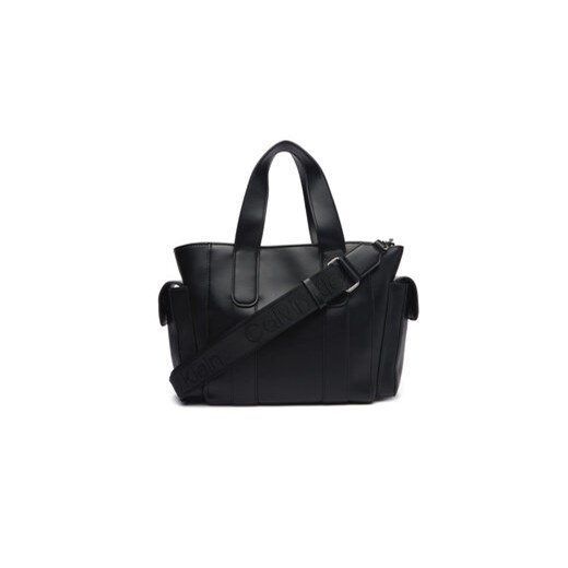 Calvin Klein Torebka Webbing Strap Small Tote LV04F3290G Czarny Calvin Klein OS MODIVO
