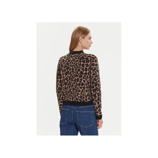 Tommy Jeans Kardigan Leopard DW0DW21968 Brązowy Regular Fit Tommy Jeans XXS MODIVO
