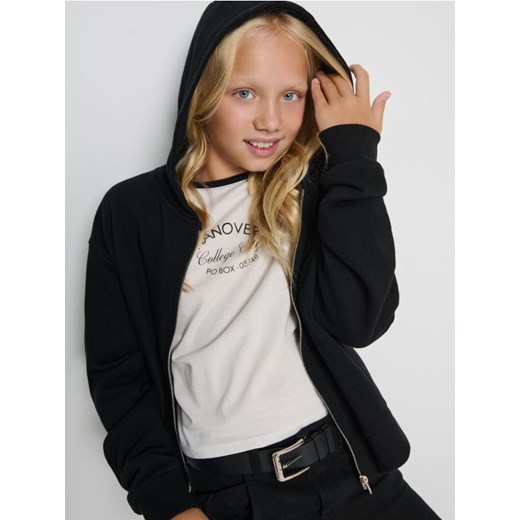 Sinsay - Bluza z kapturem - czarny Sinsay 146 (10-11 l) Sinsay