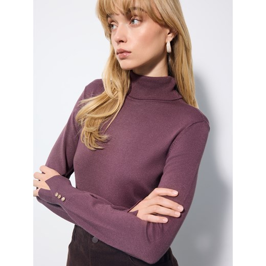 Mohito - Brązowy sweter z golfem - brązowy ze sklepu Mohito w kategorii Swetry damskie - zdjęcie 185884761