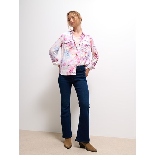 Mohito - Jeansy flare petite - granatowy ze sklepu Mohito w kategorii Jeansy damskie - zdjęcie 185884913