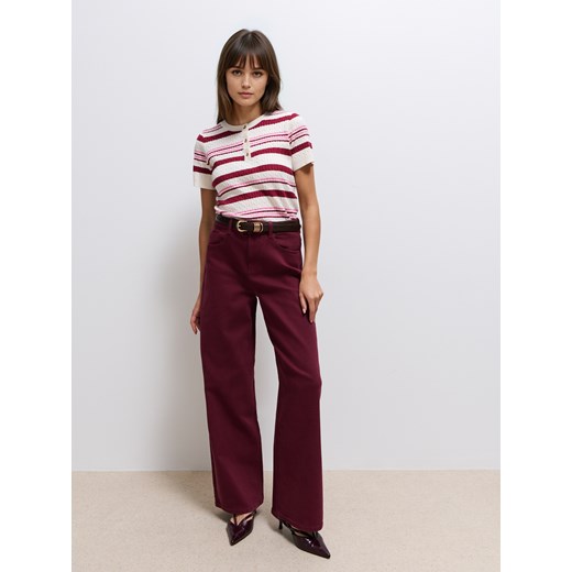 Mohito - Jeansy wide leg - mahoń ze sklepu Mohito w kategorii Jeansy damskie - zdjęcie 185885060