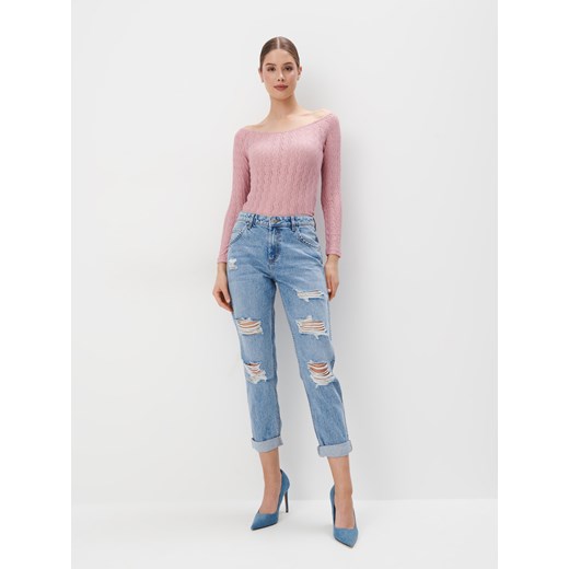 Mohito - Jeansy boyfriend - niebieski ze sklepu Mohito w kategorii Jeansy damskie - zdjęcie 185885081