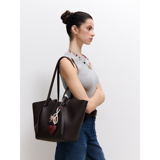 Mohito - Torebka z kosmetyczką - ciemnobrązowy ze sklepu Mohito w kategorii Torby Shopper bag - zdjęcie 185885084
