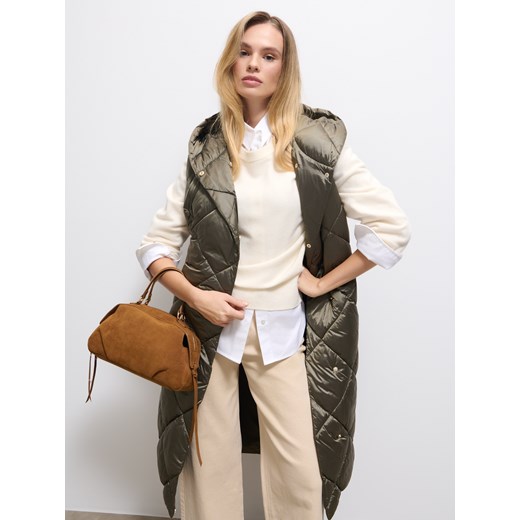 Mohito - Pikowana kamizelka - khaki ze sklepu Mohito w kategorii Kamizelki damskie - zdjęcie 185885101