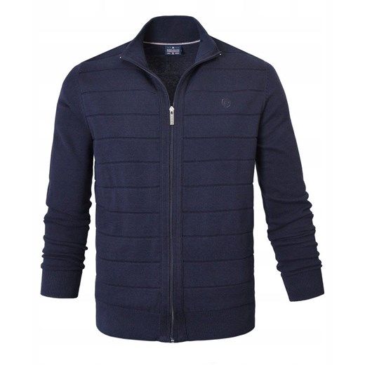 Rozpinany Sweter Męski (Kardigan)  - Pako Jeans - Granatowy SWPJNSottaGR ze sklepu JegoSzafa.pl w kategorii Swetry męskie - zdjęcie 185885741