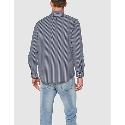 LEE RIVETED SHIRT RELAXED FIT MĘSKA KOSZULA MATERIAŁOWA W PASKI WASHED BLUE Lee M YouNeedit.pl