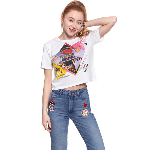 WRANGLER T SHIRT DAMSKI CROP TEE WHITE W7382EV12 112131028 ze sklepu YouNeedit.pl w kategorii Bluzki damskie - zdjęcie 185886413