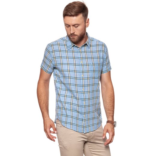 KOSZULA MĘSKA KRÓTKI RĘKAW WRANGLER SS 1PKT SHIRT CERUL W58606EVT 112129493 ze sklepu YouNeedit.pl w kategorii Koszule męskie - zdjęcie 185886684