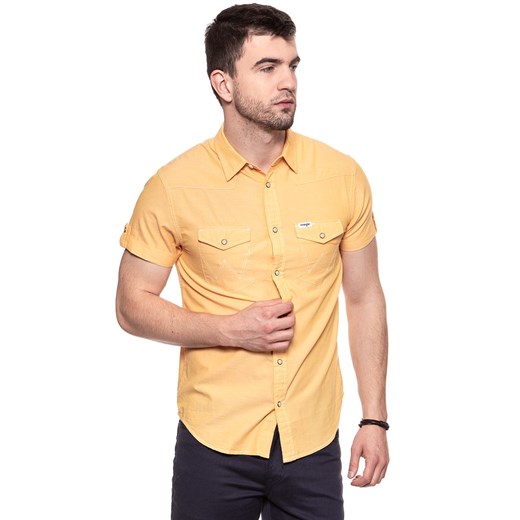 KOSZULA MĘSKA KRÓTKI RĘKAW WRANGLER SS ROLL WESTERN AMBER YELLOW W5A114MUY 112129951 ze sklepu YouNeedit.pl w kategorii Koszule męskie - zdjęcie 185887222