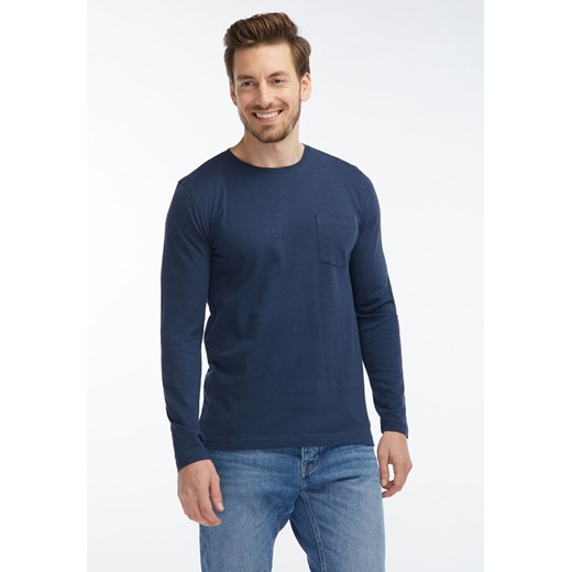 MUSTANG Slub Longsleeve MĘSKA KOSZULKA Z DŁUGIM RĘKAWEM LONGSLEEVE DRESS BLUES 1007048 5334 ze sklepu YouNeedit.pl w kategorii T-shirty męskie - zdjęcie 185887272