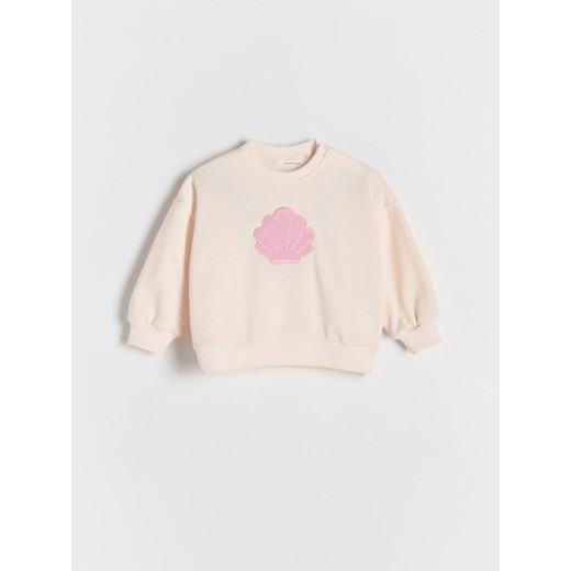 Reserved - Bluza z aplikacją - kremowy ze sklepu Reserved w kategorii Bluzy dziewczęce - zdjęcie 185888233