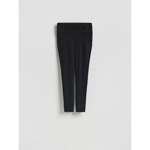 Reserved - Legginsy z ozdobną taśmą - czarny ze sklepu Reserved w kategorii Spodnie damskie - zdjęcie 185888740