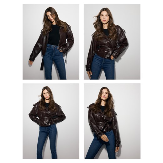 Reserved - Jeansy slim fit z przetarciami - granatowy ze sklepu Reserved w kategorii Jeansy damskie - zdjęcie 185889123