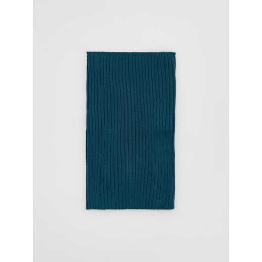 Reserved - Dzianinowy komin z wiskozą - ciemny turkus ze sklepu Reserved w kategorii Szaliki dziecięce - zdjęcie 185889154