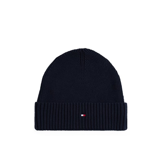 Tommy Hilfiger Męska czapka z dzianiny Mężczyźni Bawełna granatowy jednolity ze sklepu vangraaf w kategorii Czapki zimowe męskie - zdjęcie 185889853