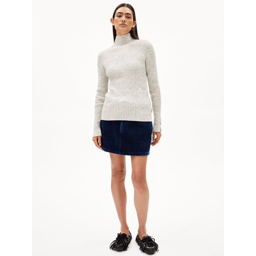 ARMEDANGELS Sweter damski - Alaania Kobiety Bawełna jasny szary marmurkowy ze sklepu vangraaf w kategorii Swetry damskie - zdjęcie 185889870