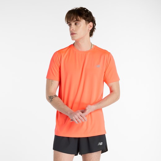 Koszulka męska New Balance MT41222URR  – pomarańczowa ze sklepu New Balance Poland w kategorii T-shirty męskie - zdjęcie 185890191