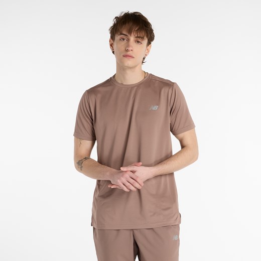 Koszulka męska New Balance MT41222EAS – brązowa ze sklepu New Balance Poland w kategorii T-shirty męskie - zdjęcie 185890224