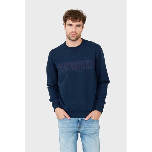 AERONAUTICA MILITARE Granatowa męska bluza, Rozmiar XXL ze sklepu outfit.pl w kategorii Bluzy męskie - zdjęcie 185890273