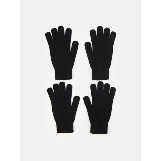 Sinsay - Rękawiczki mitenki 2 pack - czarny Sinsay One Size Sinsay