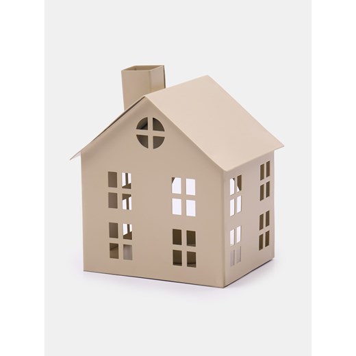 Sinsay - Świecznik w kształcie domku - beżowy Sinsay One Size Sinsay