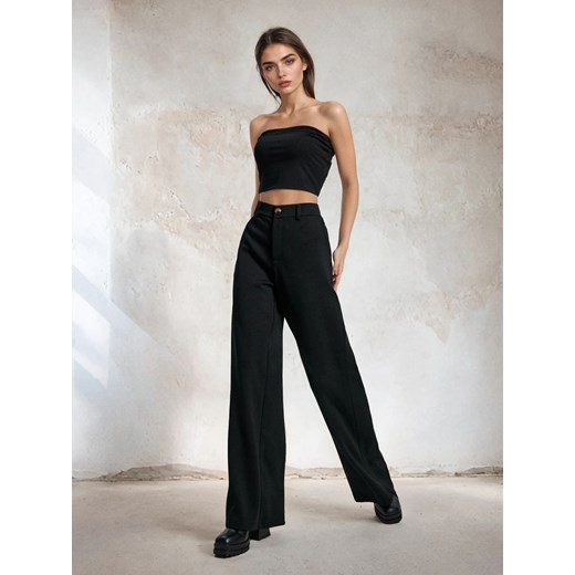 Sinsay - Spodnie wide leg - czarny Sinsay XL Sinsay