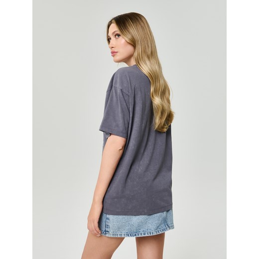 Sinsay - Koszulka z nadrukiem Stitch - szary Sinsay XL Sinsay