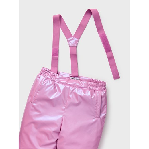 Sinsay - Ocieplane spodnie zimowe z odpinanymi szelkami - różowy Sinsay 122 (6-7 l) Sinsay