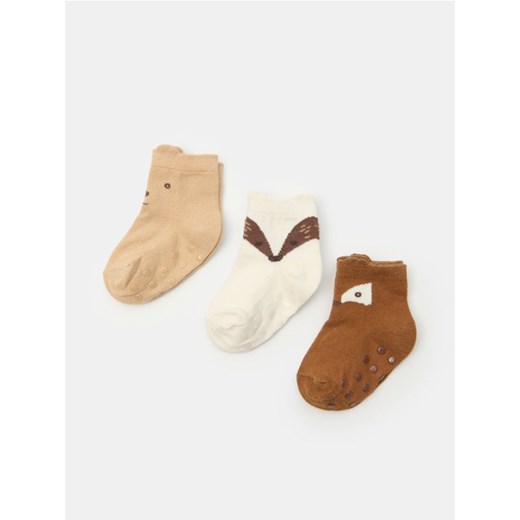 Sinsay - Skarpetki antypoślizgowe 3 pack - wielobarwny ze sklepu Sinsay w kategorii Skarpetki dziecięce - zdjęcie 185894540