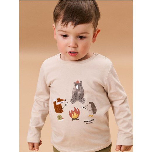 Sinsay - Koszulka z długimi rękawami - kremowy - id: 115FX-02X - marki Sinsay - 185894582 Sinsay - Koszulka z długimi rękawami - kremowy ze sklepu Sinsay w kategorii Kaftaniki i bluzki - zdjęcie 185894582