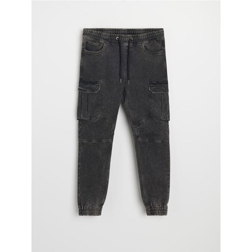 Sinsay - Jeansy regular jogger cargo - szary ze sklepu Sinsay w kategorii Jeansy męskie - zdjęcie 185894890