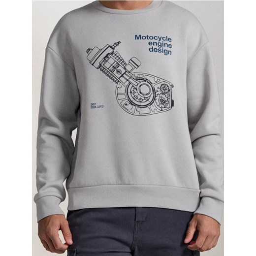 Sinsay - Bluza crewneck - szary ze sklepu Sinsay w kategorii Bluzy męskie - zdjęcie 185894942