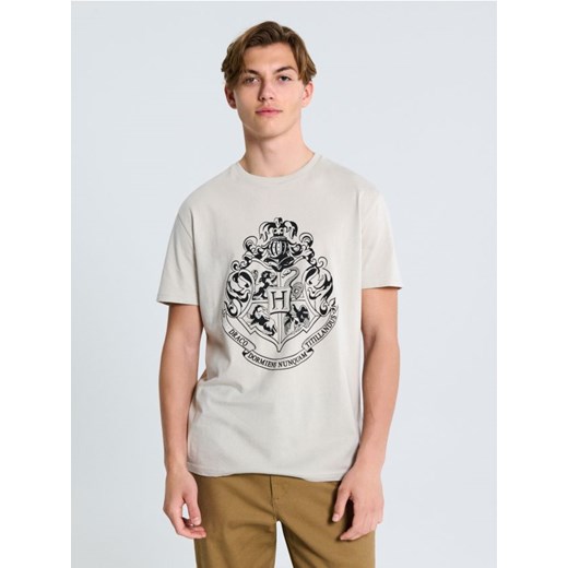 Sinsay - Koszulka z nadrukiem Harry Potter - kremowy ze sklepu Sinsay w kategorii T-shirty męskie - zdjęcie 185894972