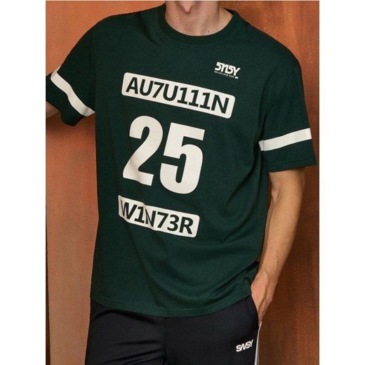 Sinsay - Koszulka sportowa comfort - zielony ze sklepu Sinsay w kategorii T-shirty męskie - zdjęcie 185895032