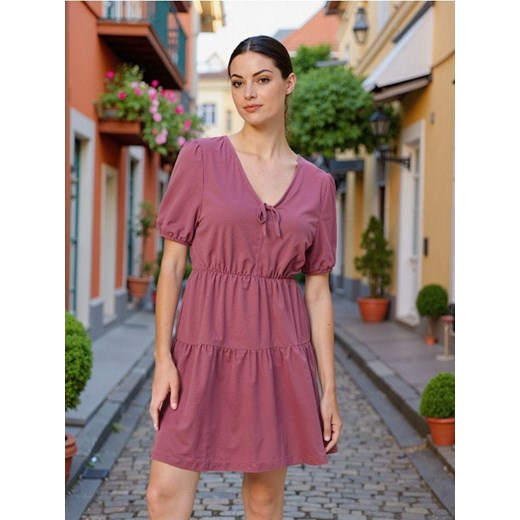 Sinsay - Sukienka mini babydoll - różowy ze sklepu Sinsay w kategorii Sukienki - zdjęcie 185895044