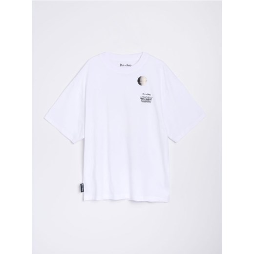 Sinsay - Koszulka z nadrukiem na plecach Rick & Morty - biały ze sklepu Sinsay w kategorii T-shirty męskie - zdjęcie 185895073