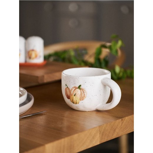 Sinsay - Nakrapiany kubek ceramiczny z motywem dyni - wielobarwny ze sklepu Sinsay w kategorii Kubki - zdjęcie 185895080