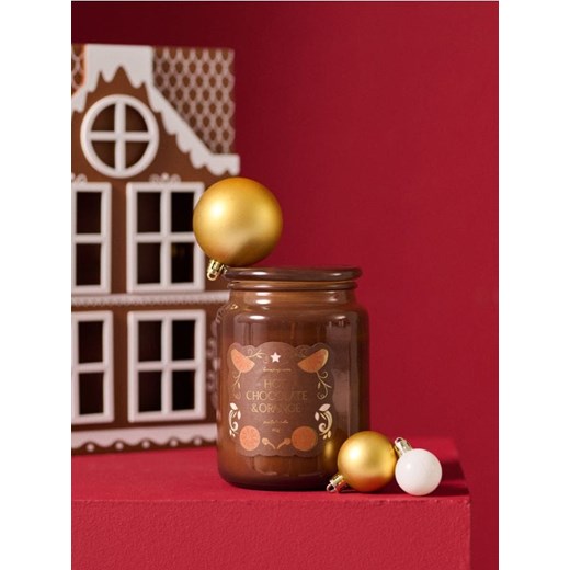 Sinsay - Świeczka Hot Chocolatte & Orange - brązowy ze sklepu Sinsay w kategorii Dom - zdjęcie 185895240