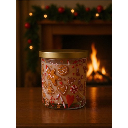 Sinsay - Świeczka z motywem zimowym Gingerbread - beżowy ze sklepu Sinsay w kategorii Dom - zdjęcie 185895262