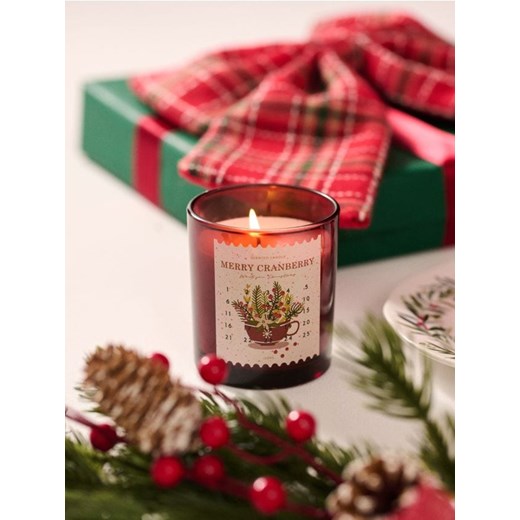 Sinsay - Świeczka z motywem zimowym Merry Cranberry - czerwony ze sklepu Sinsay w kategorii Dom - zdjęcie 185895312