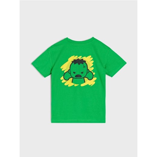 Sinsay - Koszulka z nadrukiem na plecach Marvel Kawaii Art Collection - zielony ze sklepu Sinsay w kategorii T-shirty chłopięce - zdjęcie 185895492