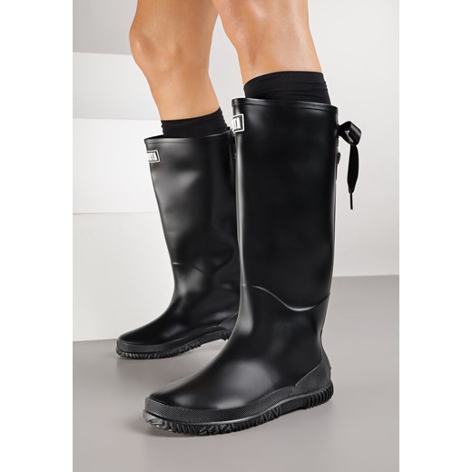Czarne Kalosze Ozdobione Kokardkami Lorriva Renee 38 renee.pl