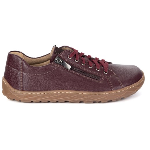 Damskie minimalistyczne buty skórzane barefoot model 1243/2 bordowe ze sklepu butyolivier w kategorii Półbuty damskie - zdjęcie 185896951