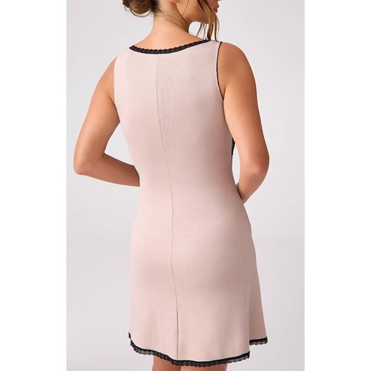 Marilyn damska koszula nocna z koronką Cafe Bombon 02, Kolor mocca-czarny, Rozmiar M, Marilyn ze sklepu Intymna w kategorii Koszule nocne - zdjęcie 185897112