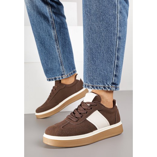 Brązowe Sneakersy w Stylu Tenisówek Larrive ze sklepu born2be.pl w kategorii Buty sportowe damskie - zdjęcie 185897902